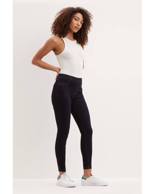 Dorothy Perkins Blue Ink Long Eden Jeggings