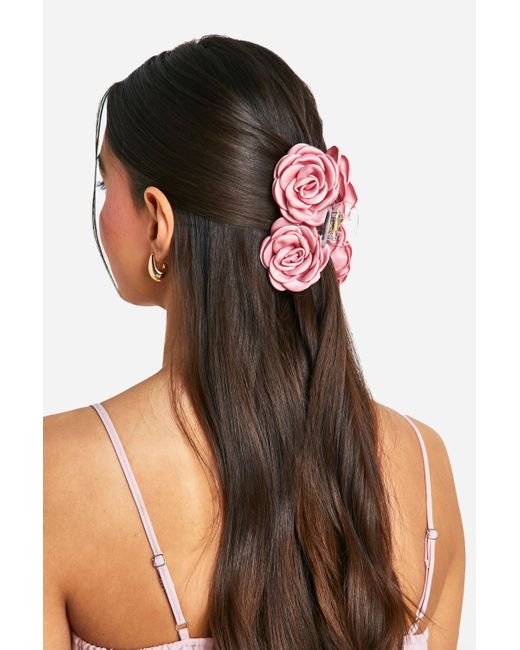 Boohoo Black Double Flower Claw Clip
