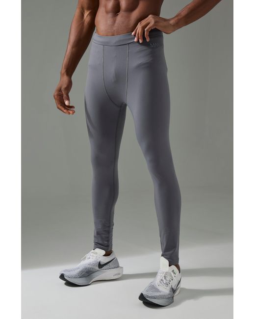BoohooMAN Gray Active Base Layer Legging for men
