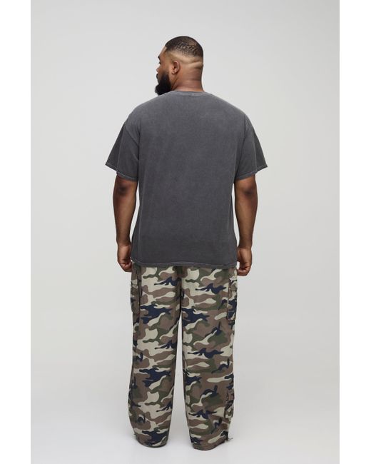BoohooMAN Plus T-Shirt mit lizenziertem Nirvana-Print in Gray für Herren