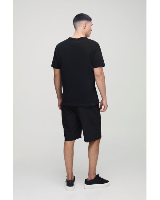 Technic Black Elasticated Waist Relaxed Al Stretch Shorts