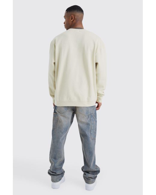 BoohooMAN Oversized Butterfly Graphic Sweatshirt in Gray for Men | Lyst