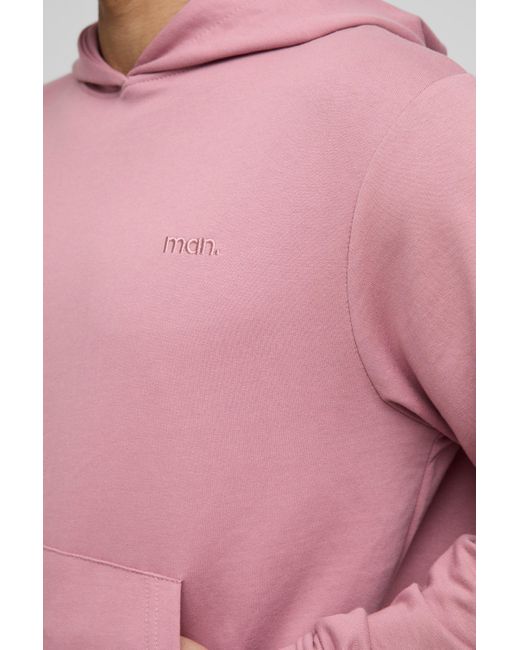 Hombre. Sudadera Básica Con Capucha Boohoo de color Pink