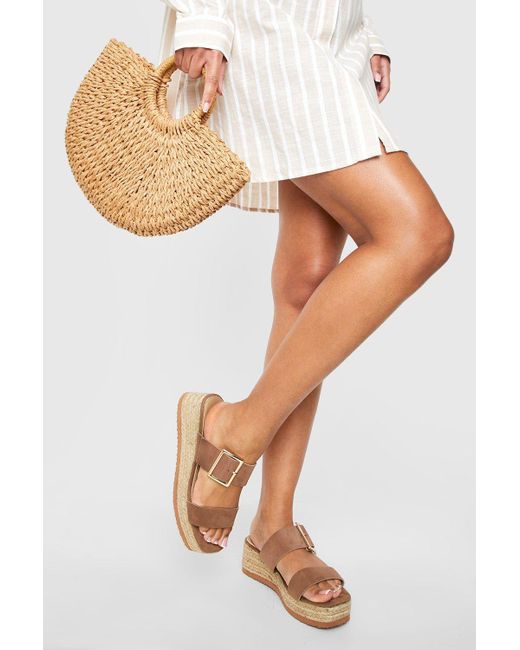 brown strap flat sandals