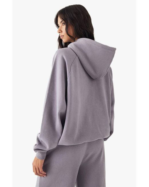 DSGN Studio Purple Script Raglan Sleeve Oversized Hoodie