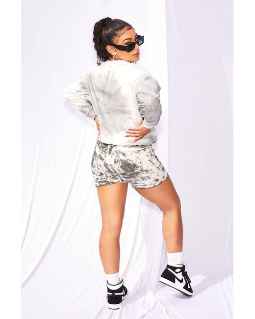 tie dye jogger shorts