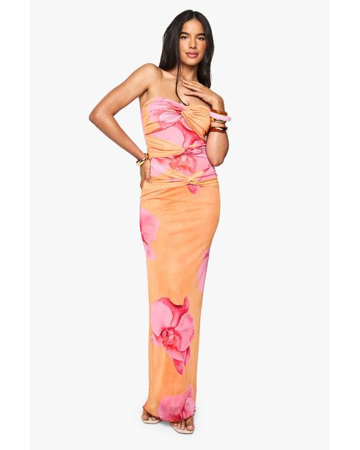 70s style maxi dress Butterfly Bell Sleeve Maxi Dress – Silk Boho Fairy Dress | 70s Inspired | Orange or Pink Paisley