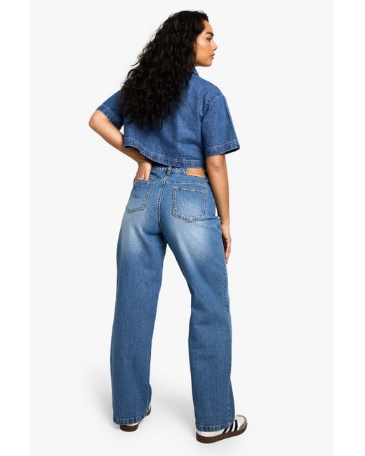 Vaqueros De Pernera Ancha Boohoo de color Blue