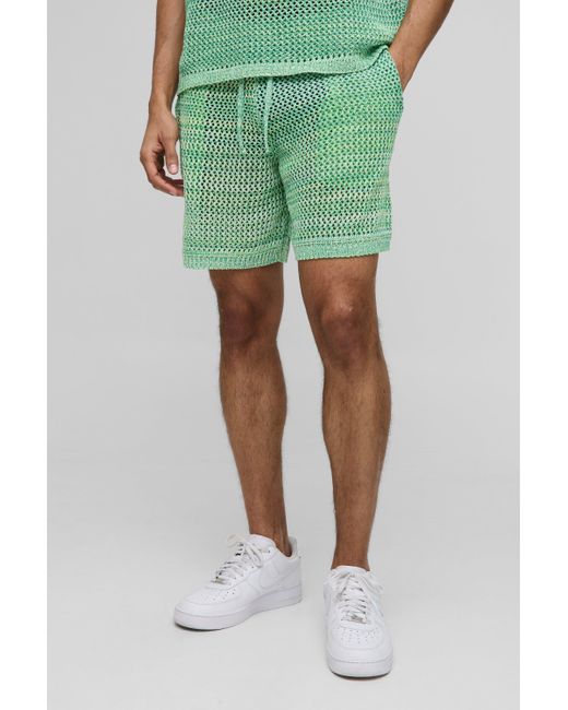 BoohooMAN Lockere Shorts mit Twist in Green für Herren