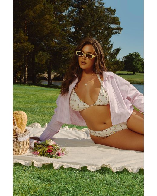Boohoo Green Plus Printed Bikini Set