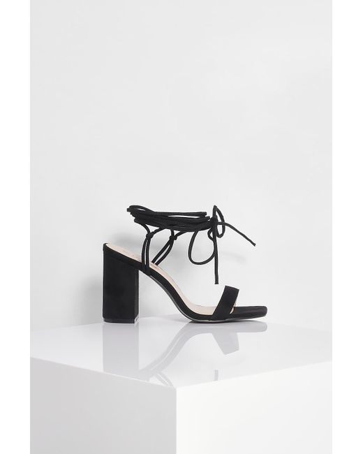 wide width black block heels