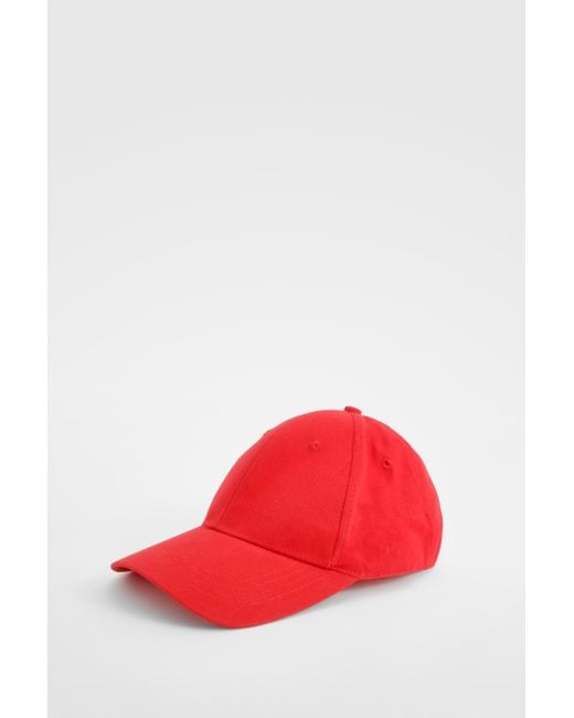 Boohoo Red Baseball Cap