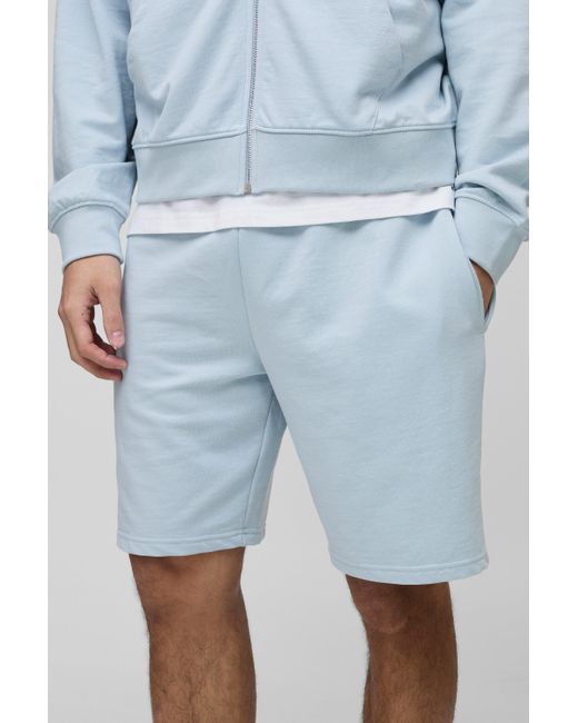 Pantalón Corto Básico Holgado De Largo Medio Boohoo de color Blue