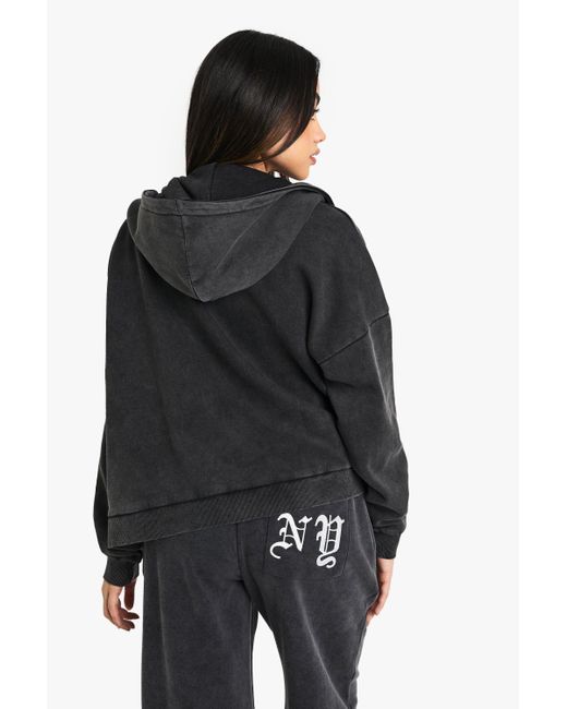 Sudadera Oversize Con Capucha Boohoo de color Black