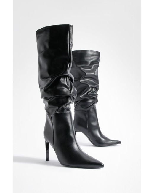 wide fit ruched boots