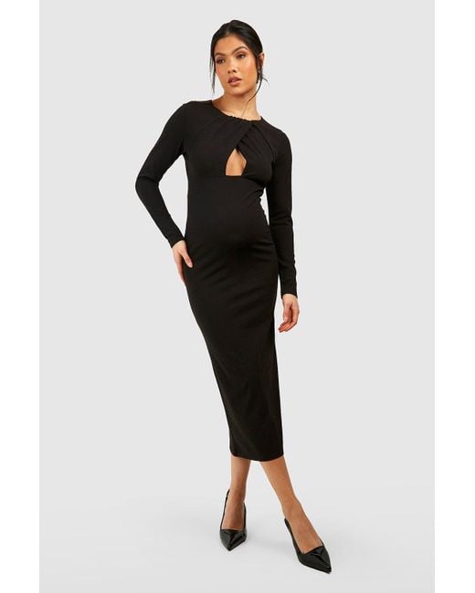 https://cdna.lystit.com/520/650/n/photos/boohoo/6885d1ac/boohoo-designer-Black-Maternity-Key-Hole-Midaxi-Crepe-Dress.jpeg