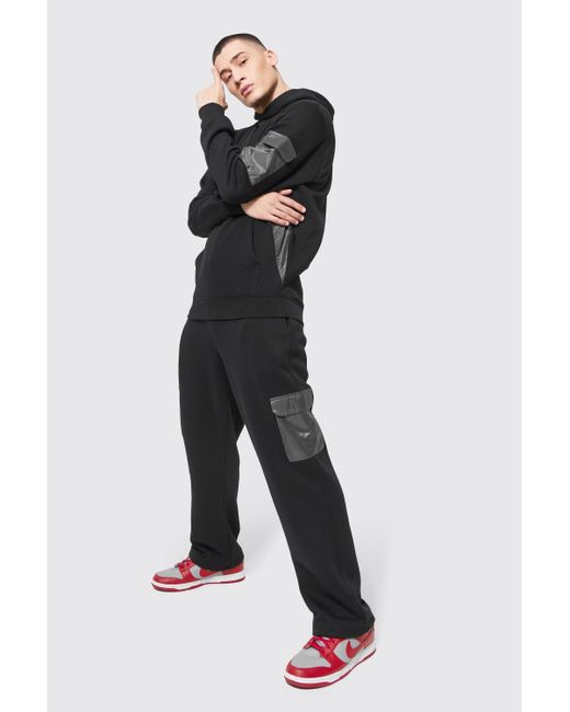 boohooman cargo tracksuit