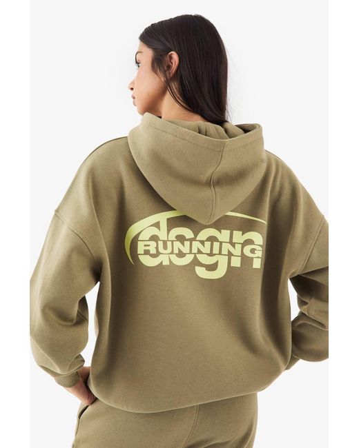 DSGN Studio Green Run Club Oversized Printed Hoodie