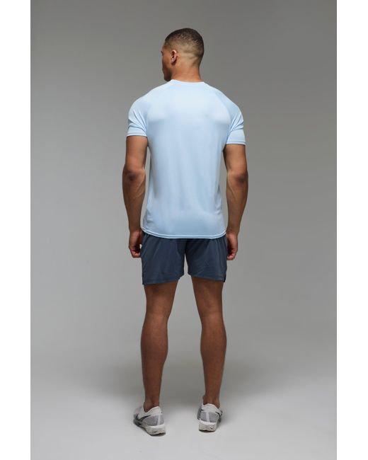 BoohooMAN Man Active 5-in-1 Super Stretch Shorts in Blue für Herren