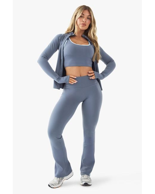 Leggings De Campana Y Tiro Alto Súper Suaves Deportivos Dsgn Studio Boohoo de color Blue