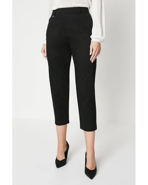 Wallis White Side Zip Stretch Crop Pants