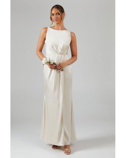 coast satin dress Emerald Plus Size Cowl Neck A-Line Bridesmaid race days Coast Women's Colour Block Bow