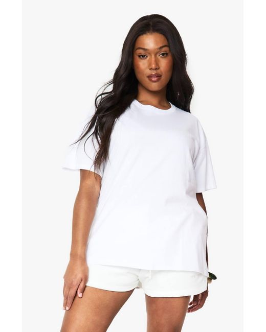 Boohoo White Plus Pickleball Oversized T-Shirt