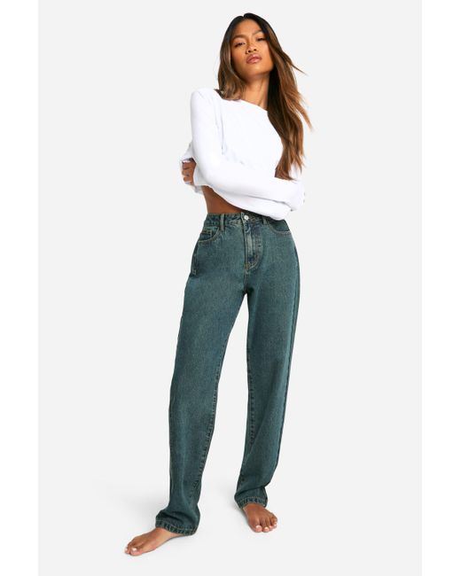 Boohoo Blue Basics Straight Leg Jeans