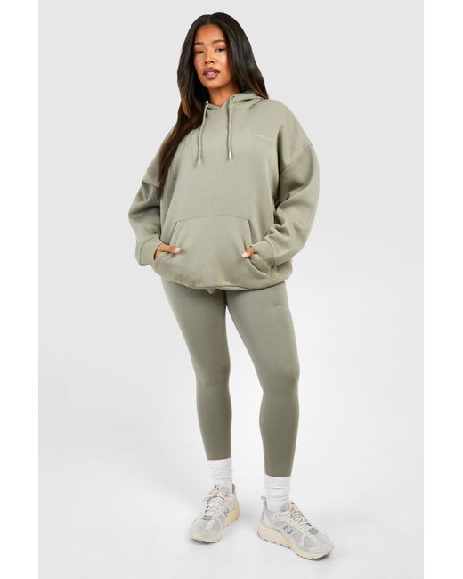 Boohoo Plus Oversized Hoodie And Legging Set in Natural Lyst