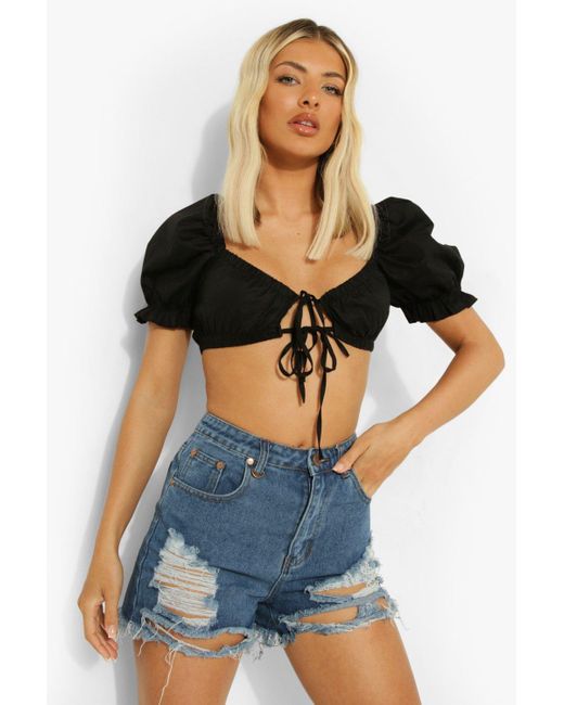 Flectit pantalones cortos vaqueros para mujer, vaqueros de cintura alta,  holgados, ropa de calle de verano|Pantalones vaqueros| - AliExpress