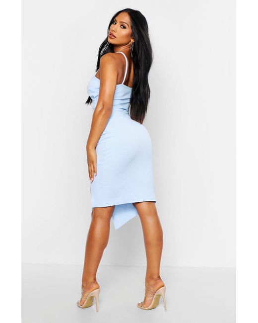 wrap bodycon midi dress