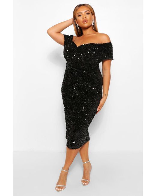 The Shoulder Wrap Midi Dress 