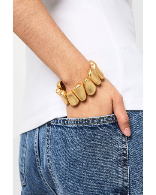 Boohoo Blue Brushed Elasticated Chunky Bangle