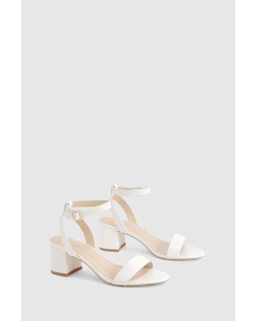 Boohoo Natural Low Block Barely There Heels