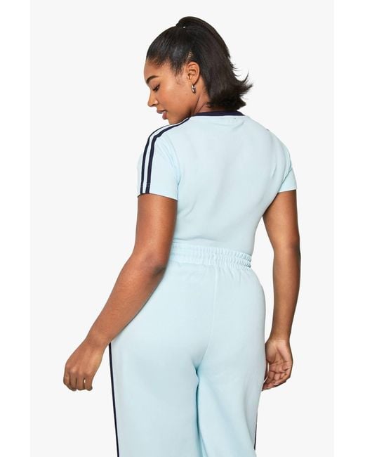 Boohoo Blue Plus Chicago Fitted Top