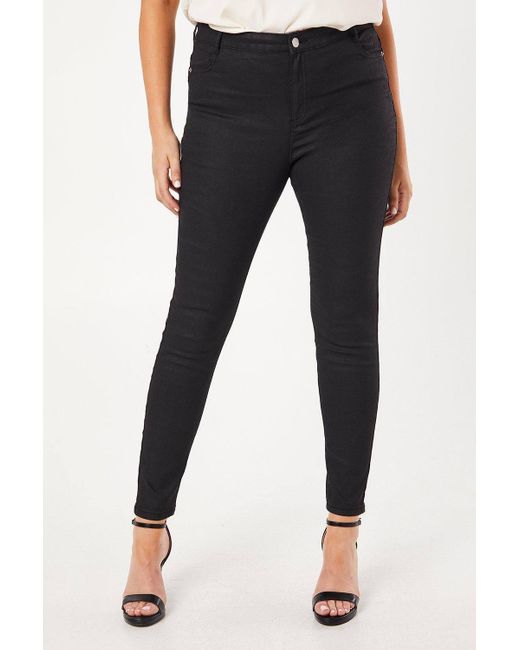 Dorothy Perkins Black Curve Coated Skinny Jean