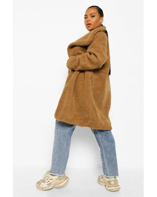 boohoo plus coat