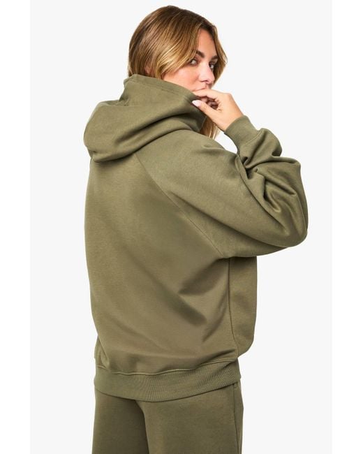 Boohoo Green Raglan Seam Oversized Hoodie