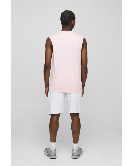 Boohoo Pink Regular Fit Basic Drop Armhole Tank