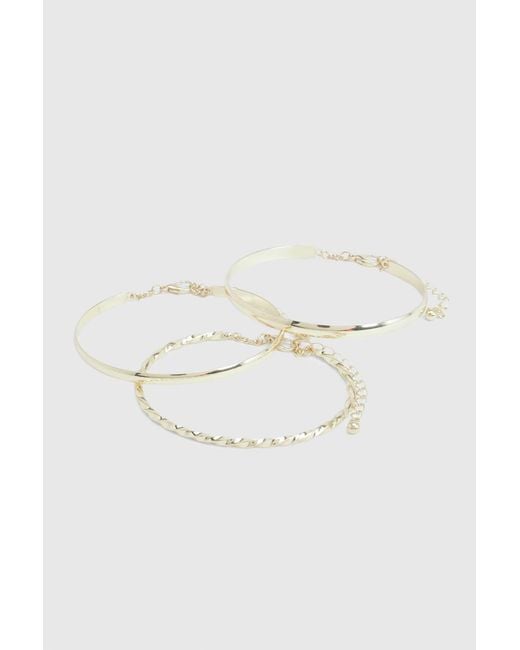 Boohoo Blue Slim Bangles 3 Pack