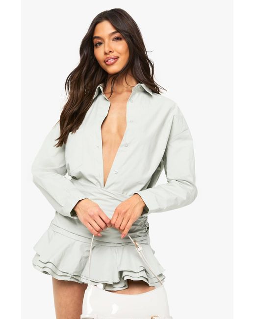 Boohoo White Oversized Shirt
