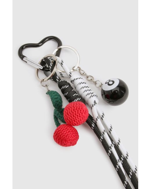 Colgante Para Bolso Con Forma De Cereza Boohoo de color White