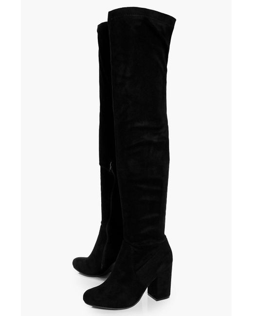boohoo thigh high boots