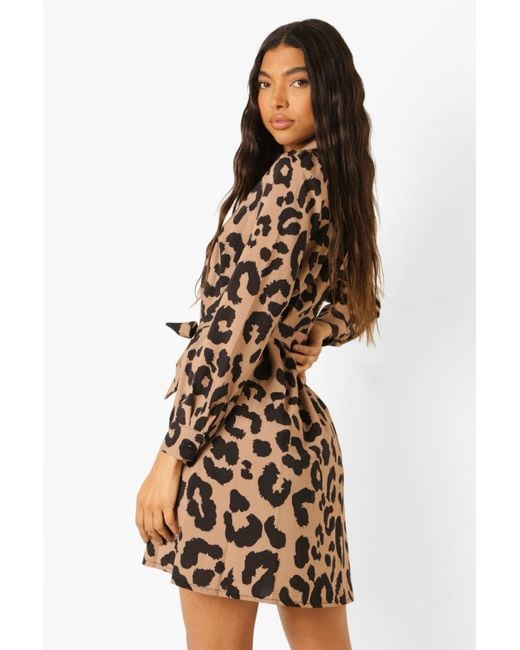 leopard tie dress