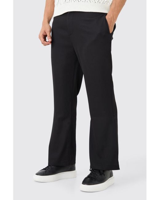 BoohooMAN Black Mix & Match Tailored Flared Pants for men