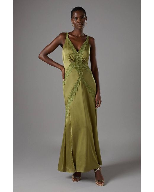 coast dresses green Coast Cold Shoulder Pleated Midaxi Dress, Green/Multi