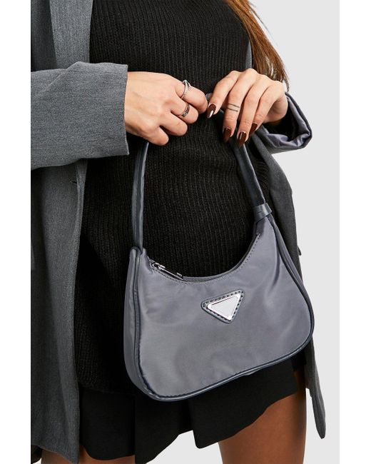Boohoo Black Nylon Basic Shoulder Bag