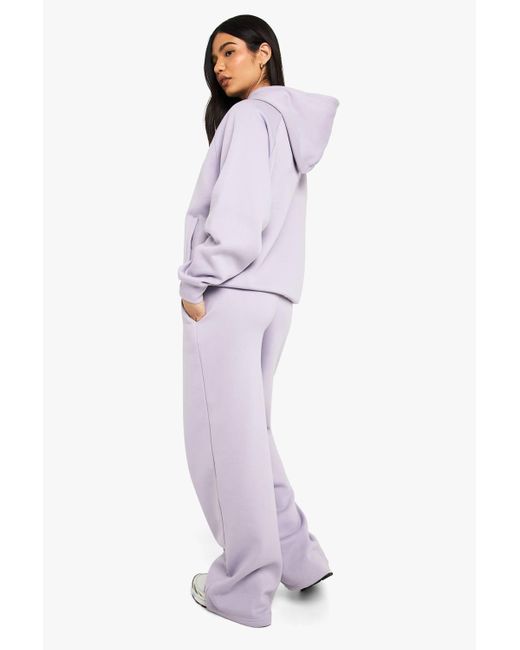 Boohoo Purple Straight Leg Pintuck Straight Leg Jogger