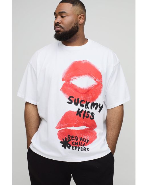 Camiseta Plus Oversize Con Estampado De Los Red Hot Chili Peppers Boohoo