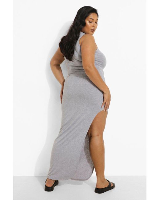 boohoo grey maxi dress